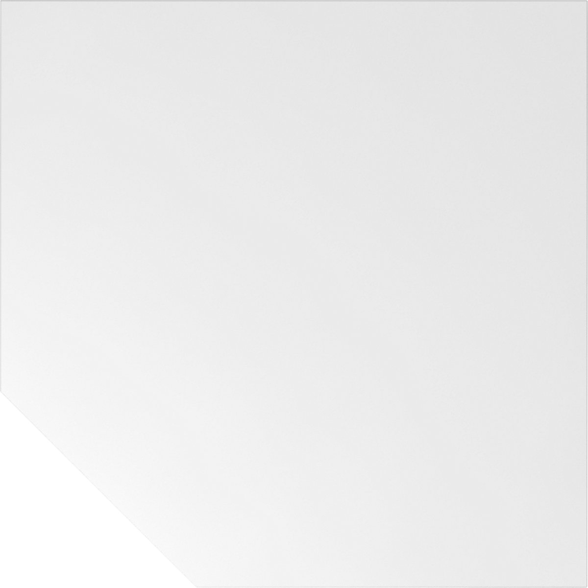 EUROKRAFTpro RENATUS Verkettungsplatte, trapezförmig, mit höhenverstellbarem Stützfuß, weiß