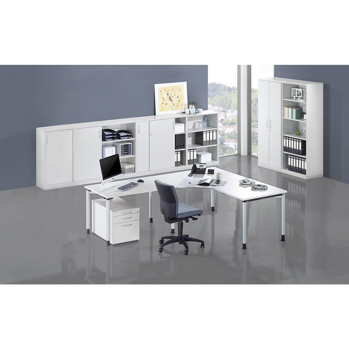 Schreibtisch mit 4-Fußgestell THEA (Produktabbildung 15)-14