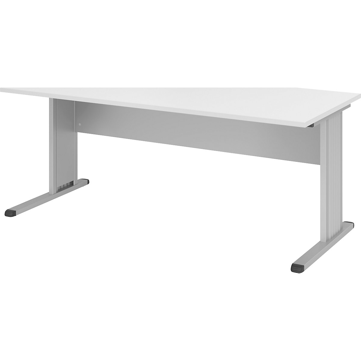 VERA-ZWO Schreibtisch mit C-Fuß-Gestell, Breite 1800 mm, lichtgrau
