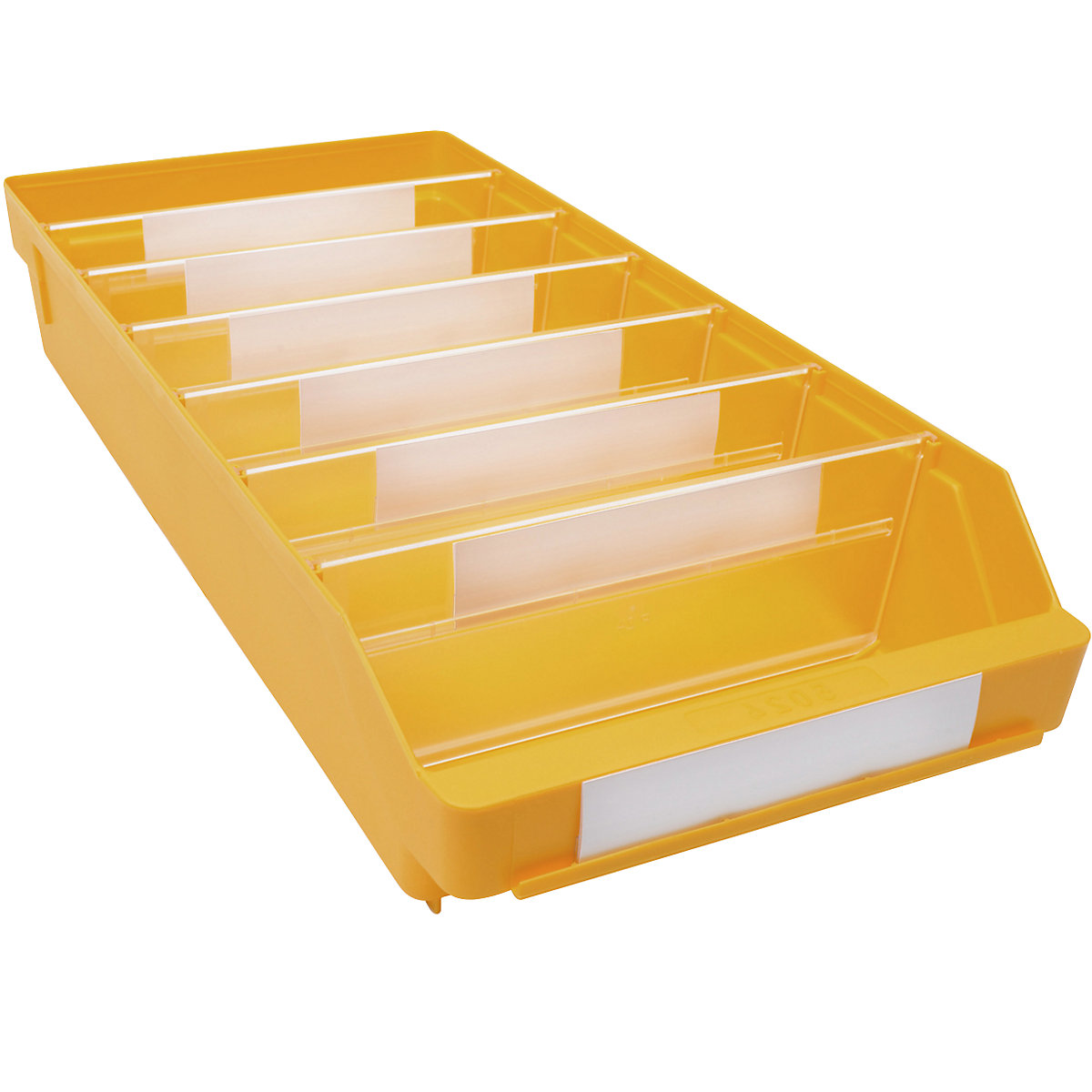 Bac de stockage en polypropylène résistant aux chocs – STEMO, coloris jaune, L x l x h 500 x 240 x 95 mm, lot de 15-13