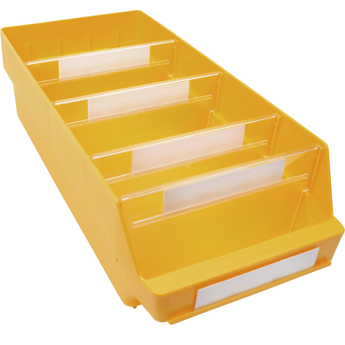 Bac de stockage en polypropylène résistant aux chocs – STEMO, coloris jaune, L x l x h 500 x 240 x 150 mm, lot de 10-6