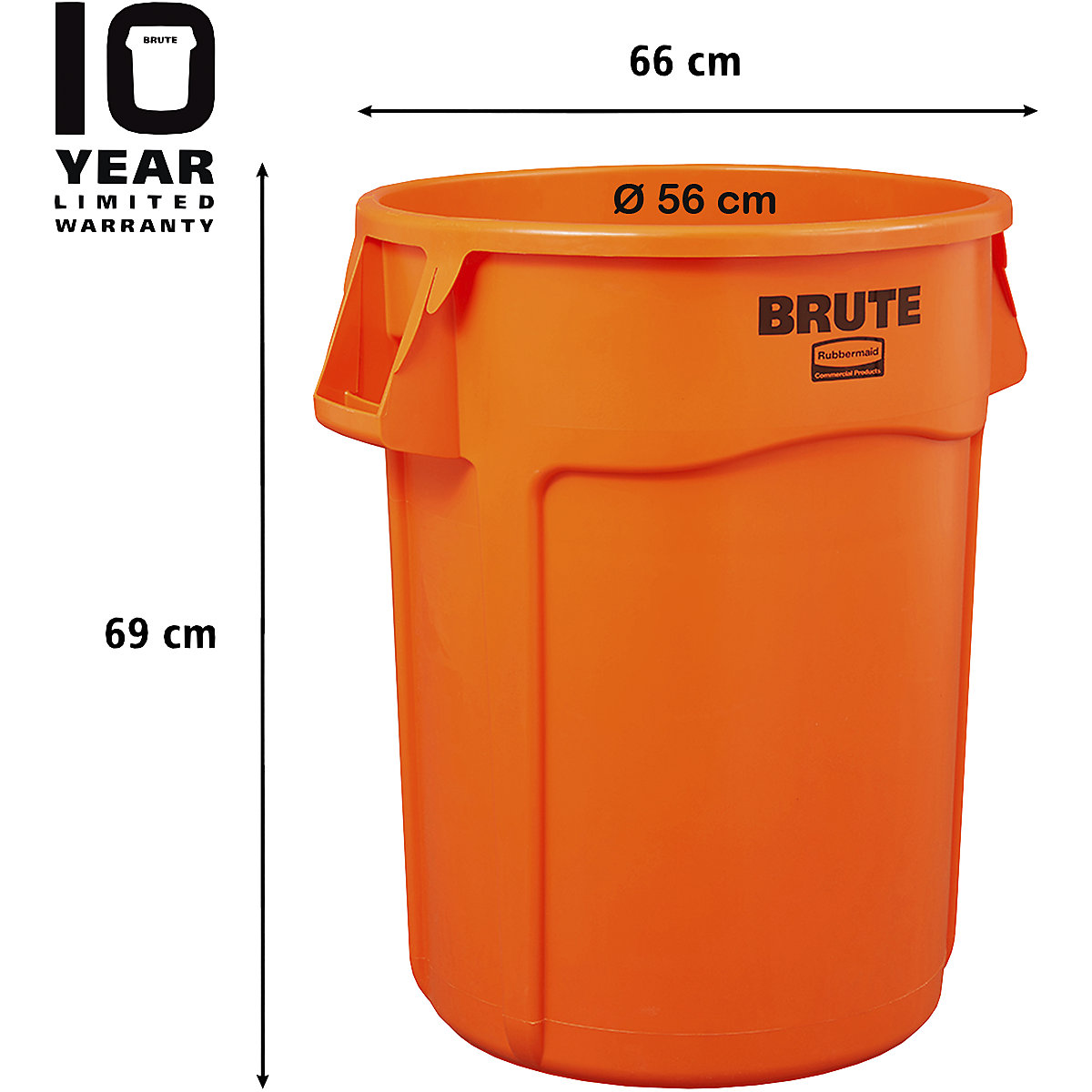 Conteneur universel BRUTE®, rond – Rubbermaid (Illustration du produit 3)-2