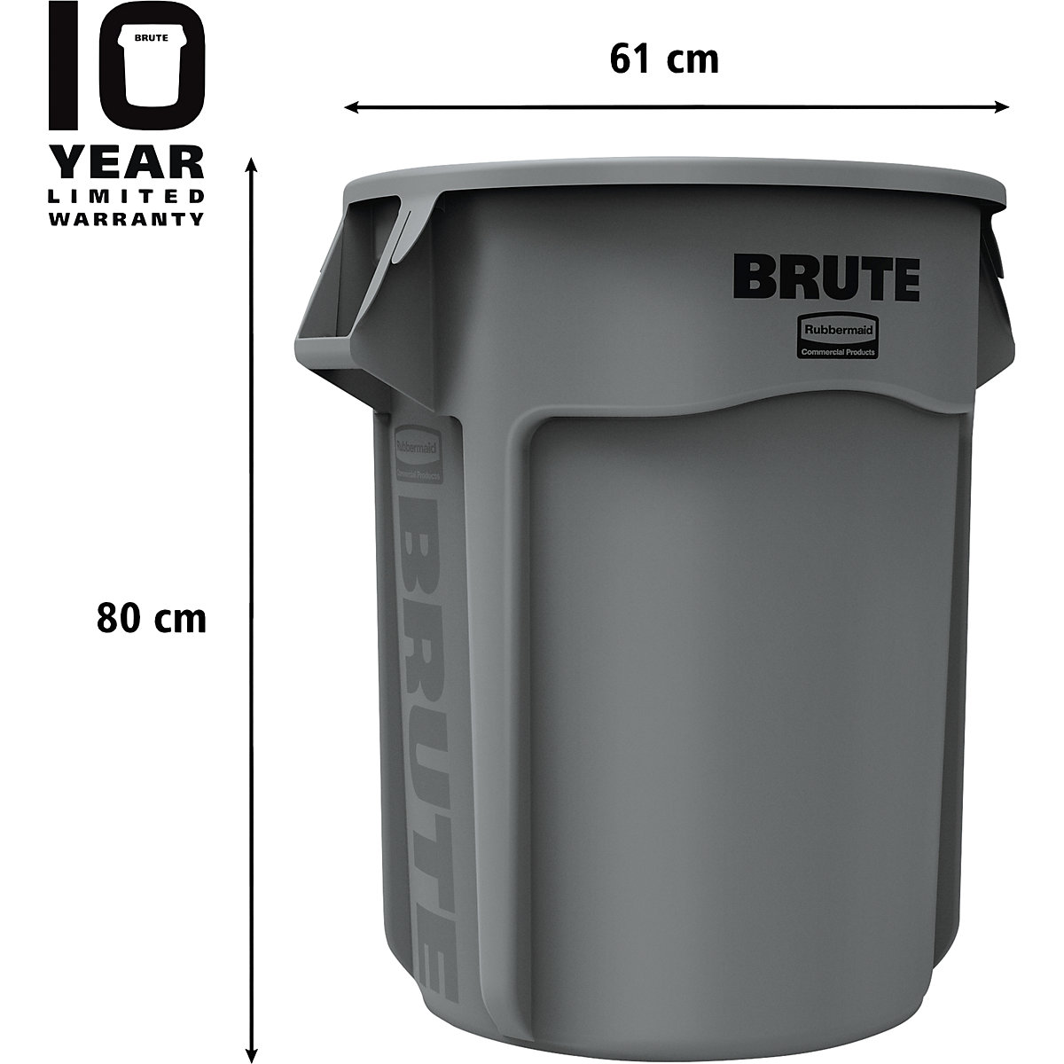 Conteneur universel BRUTE®, rond – Rubbermaid (Illustration du produit 2)-1