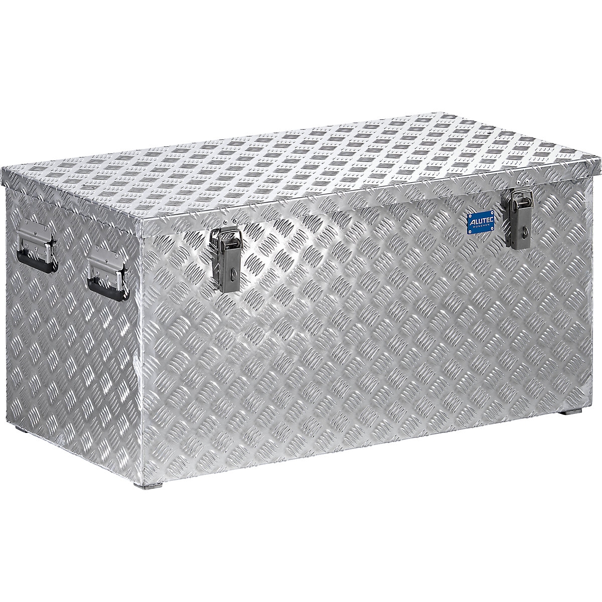 Caisse de transport en tôle striée d'aluminium