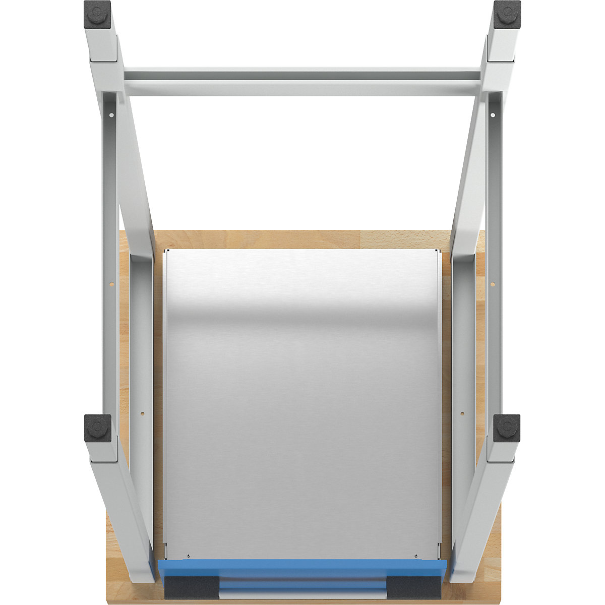 Bancada de trabalho ajustável em altura, estrutura modular – eurokraft pro (Imagem do produto 7)-6