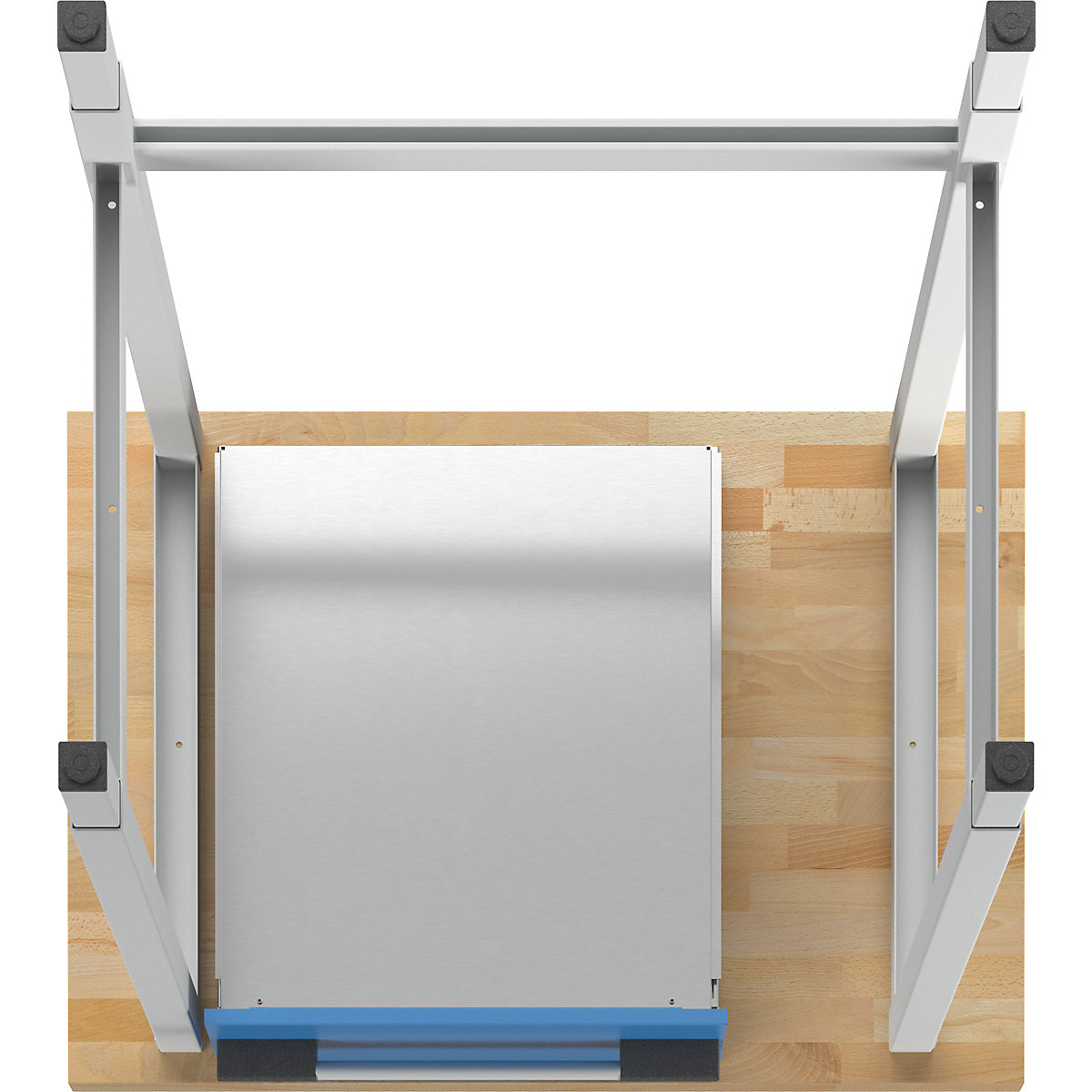 Bancada de trabalho ajustável em altura, estrutura modular – eurokraft pro (Imagem do produto 7)-6