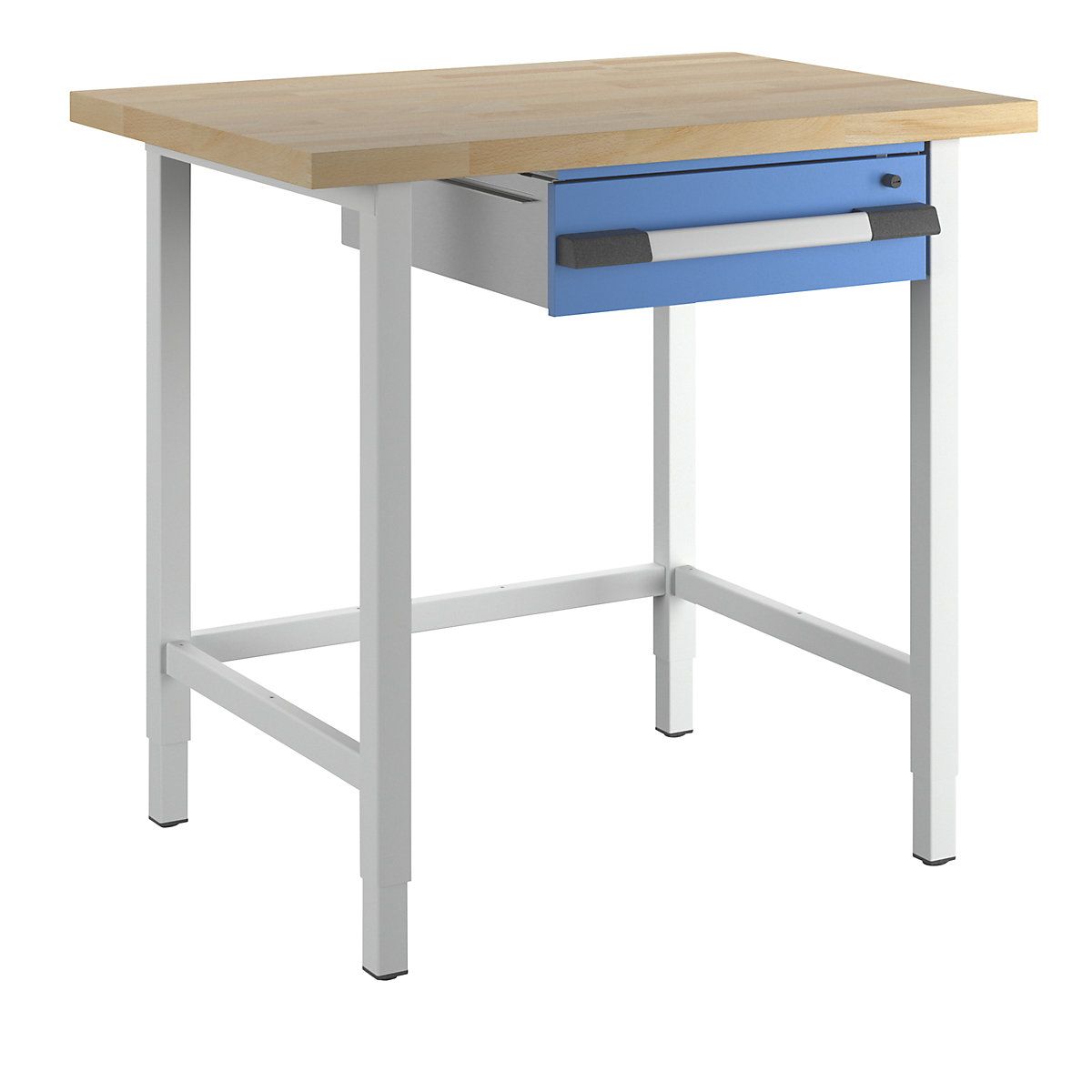 Bancada de trabalho ajustável em altura, estrutura modular – eurokraft pro