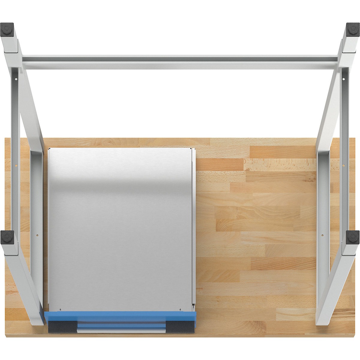 Bancada de trabalho ajustável em altura, estrutura modular – eurokraft pro (Imagem do produto 7)-6