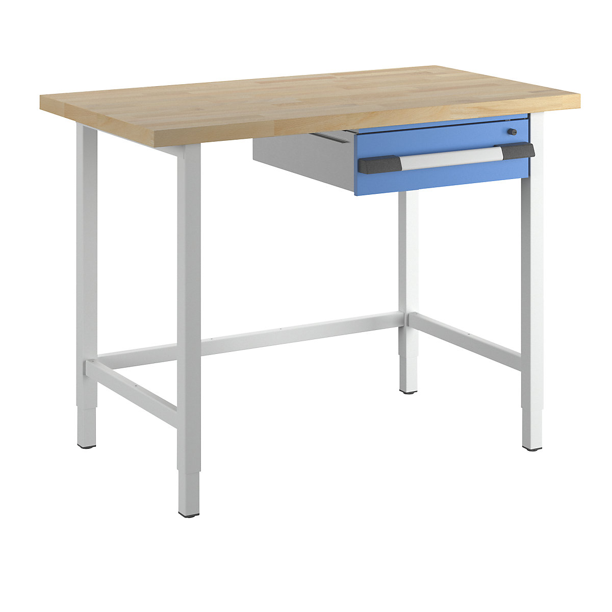 Bancada de trabalho ajustável em altura, estrutura modular – eurokraft pro