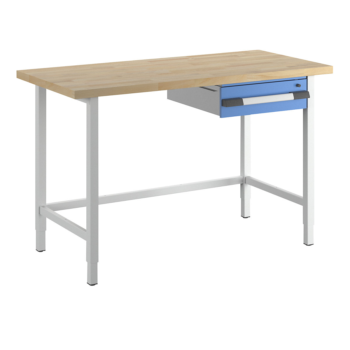 Bancada de trabalho ajustável em altura, estrutura modular – eurokraft pro