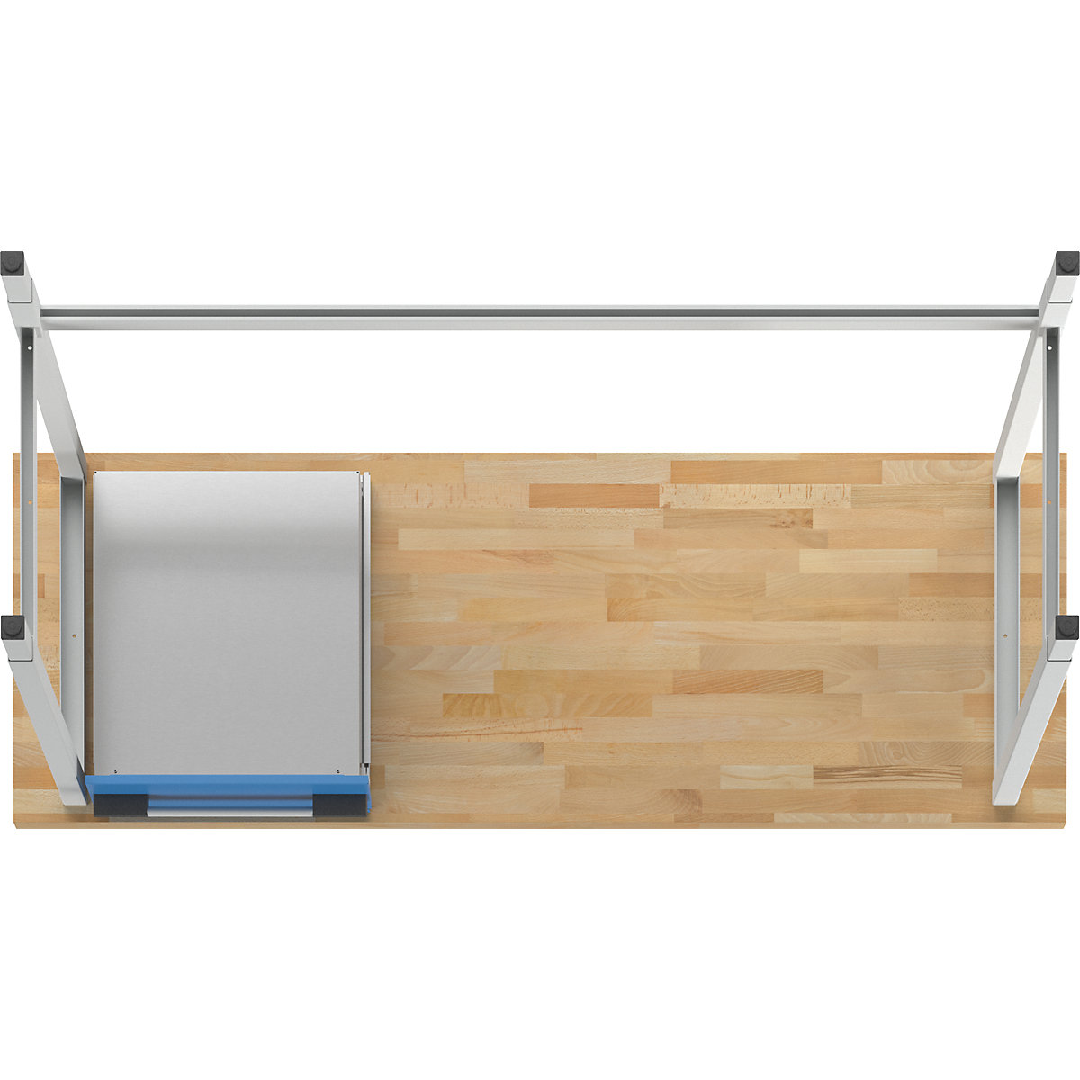 Bancada de trabalho ajustável em altura, estrutura modular – eurokraft pro (Imagem do produto 7)-6