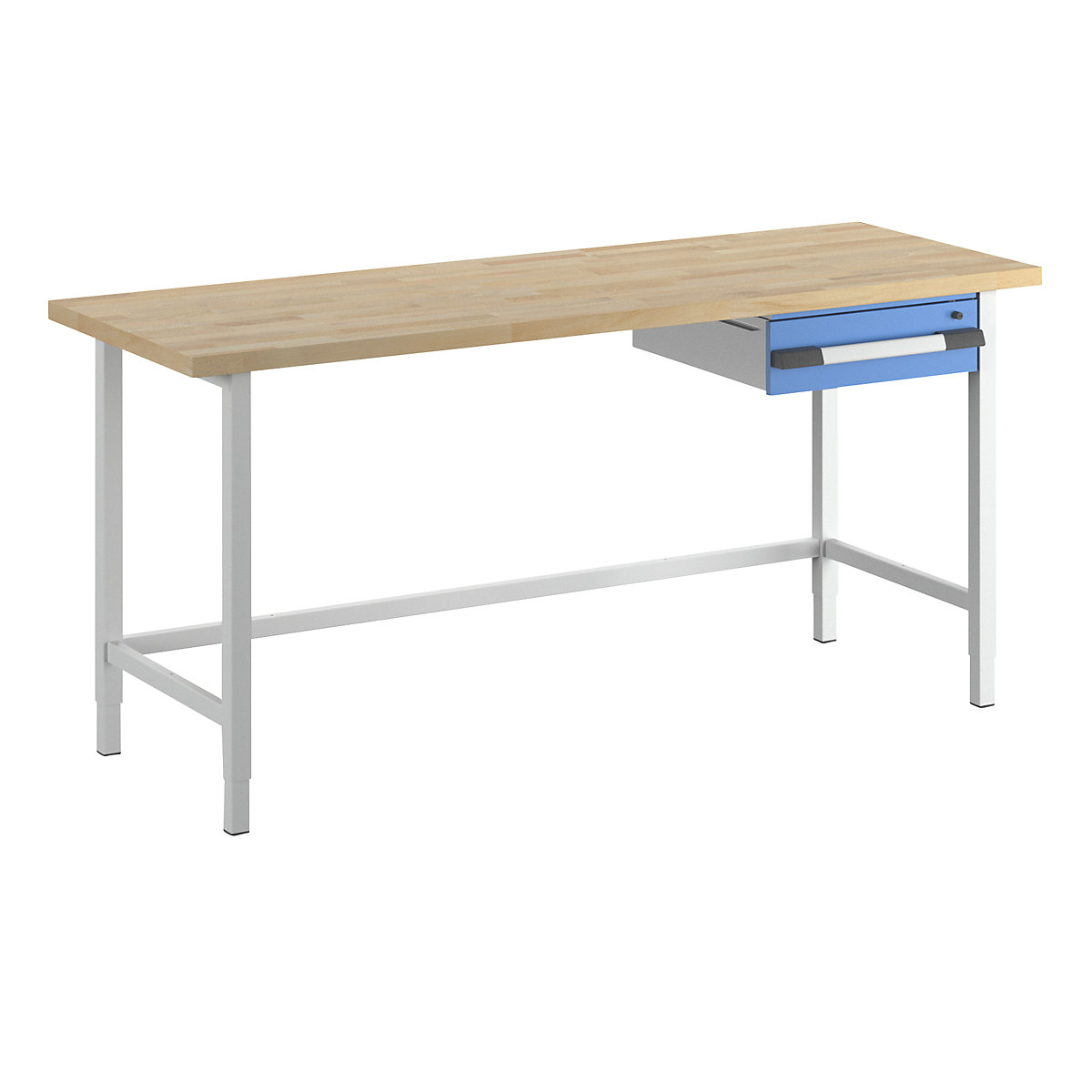 Bancada de trabalho ajustável em altura, estrutura modular – eurokraft pro