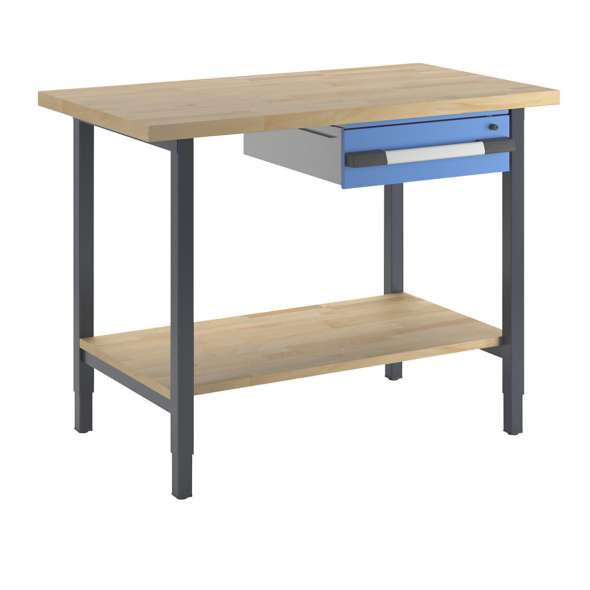 Bancada de trabalho ajustável em altura, estrutura modular – eurokraft pro