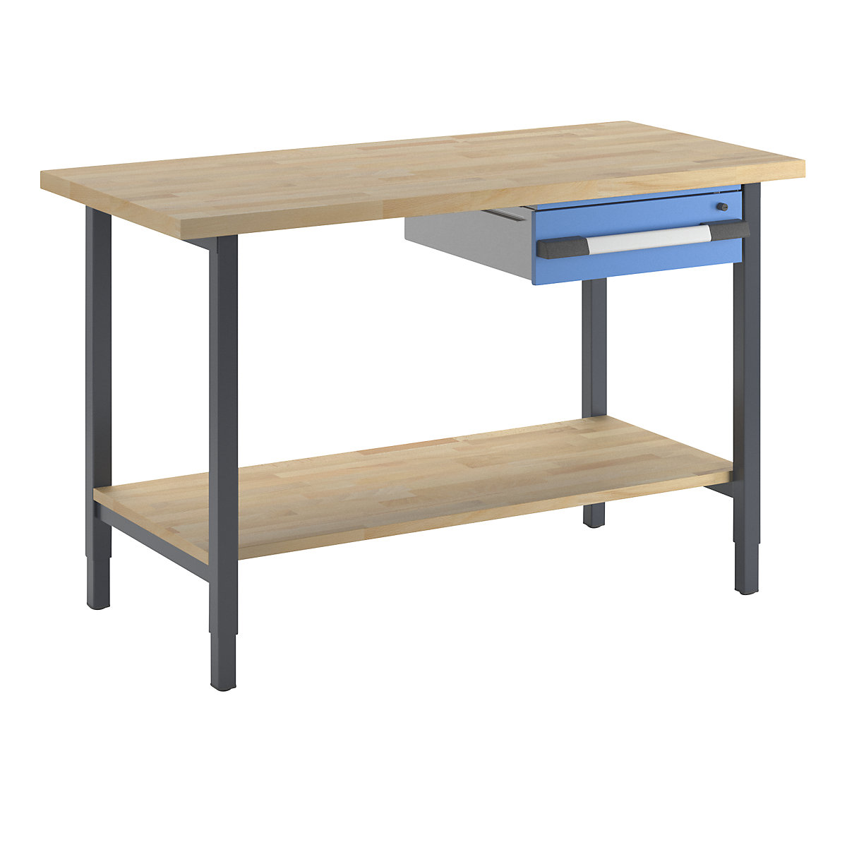Bancada de trabalho ajustável em altura, estrutura modular – eurokraft pro