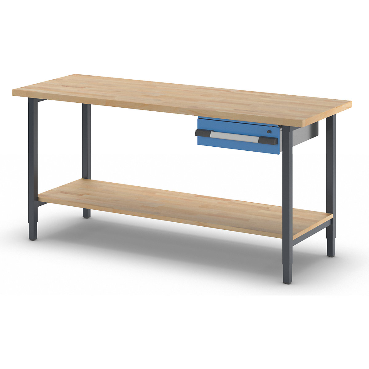 Bancada de trabalho ajustável em altura, estrutura modular – eurokraft pro (Imagem do produto 2)-1