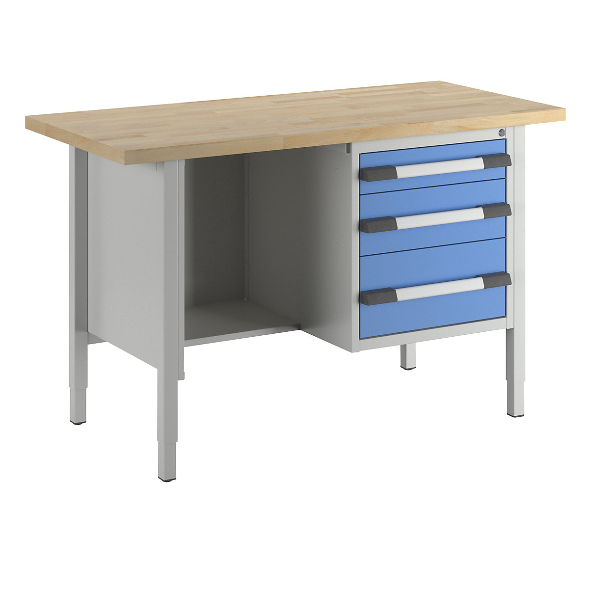 Bancada de trabalho ajustável em altura, estrutura modular – eurokraft pro