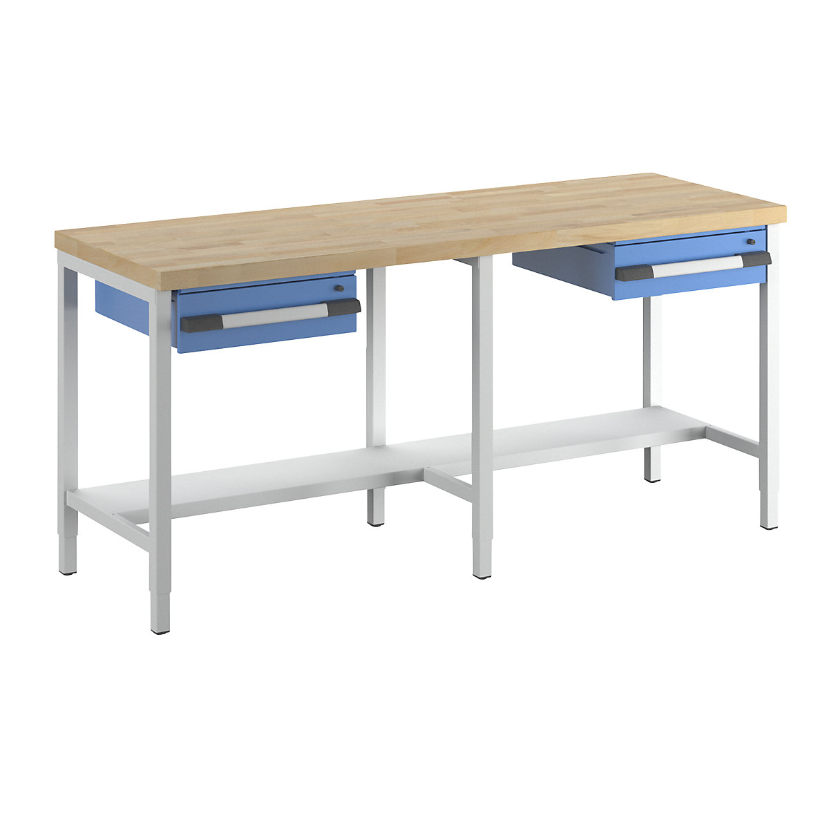 Bancada de trabalho ajustável em altura, estrutura modular – eurokraft pro