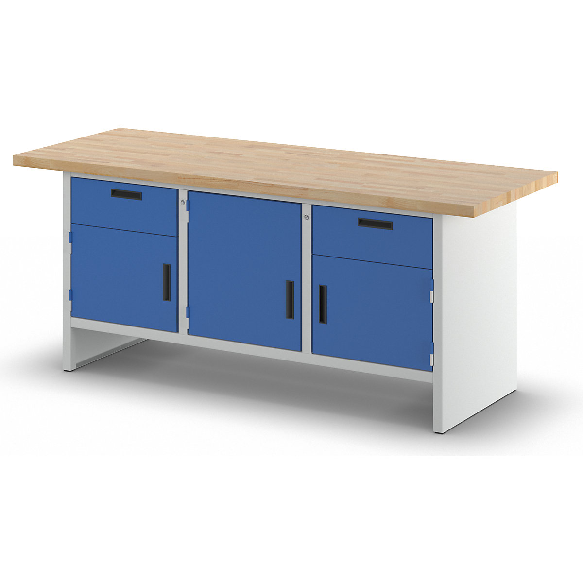 Bancada de trabalho com lados laterais fechados – eurokraft basic (Imagem do produto 5)-4