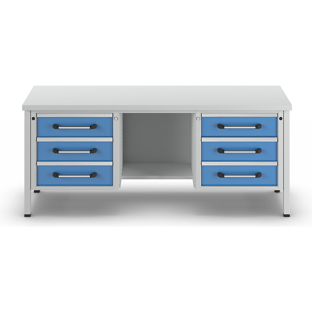 Bancada de trabalho, estrutura modular – eurokraft pro (Imagem do produto 3)-2