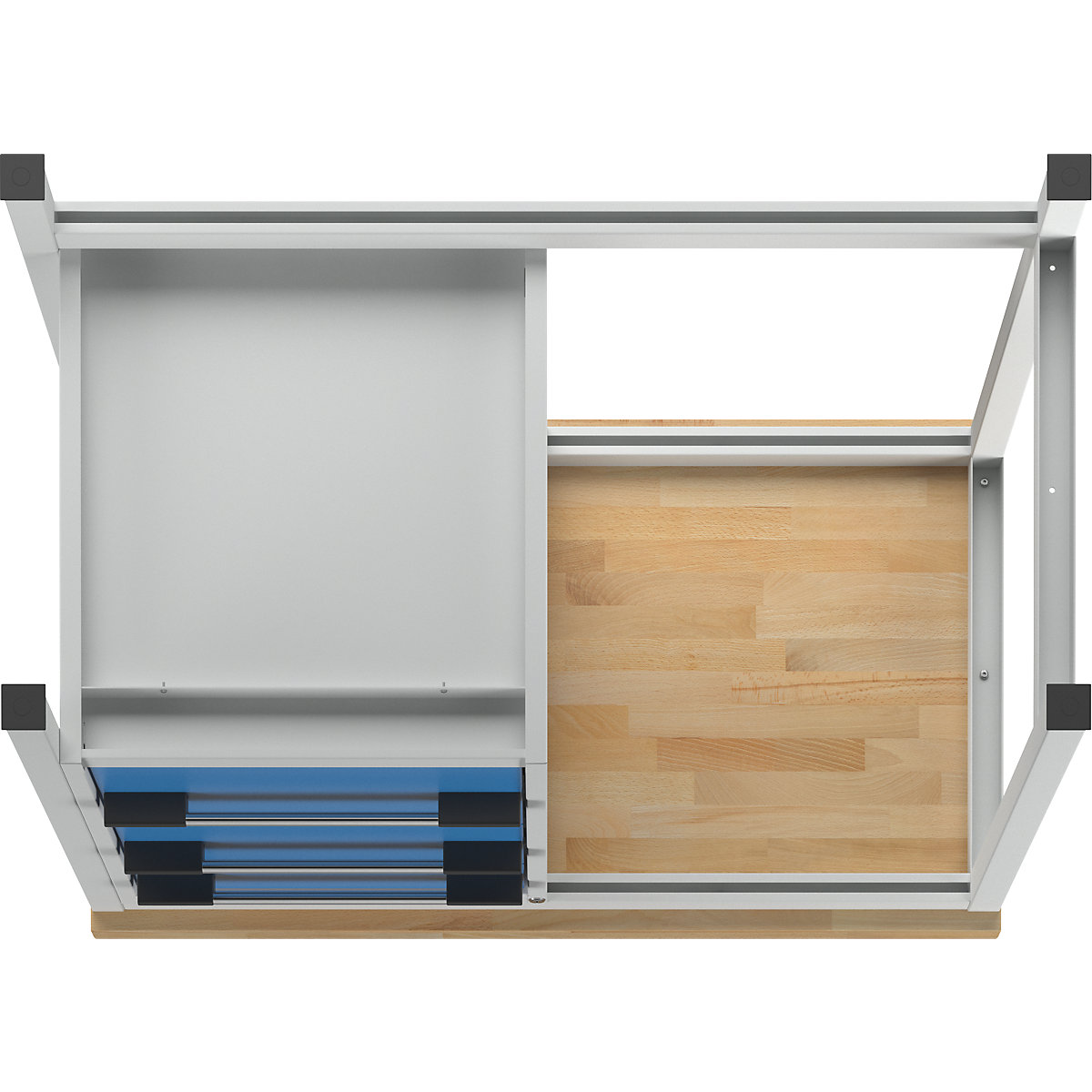Bancada de trabalho, estrutura modular série 8000 – eurokraft pro (Imagem do produto 6)-5