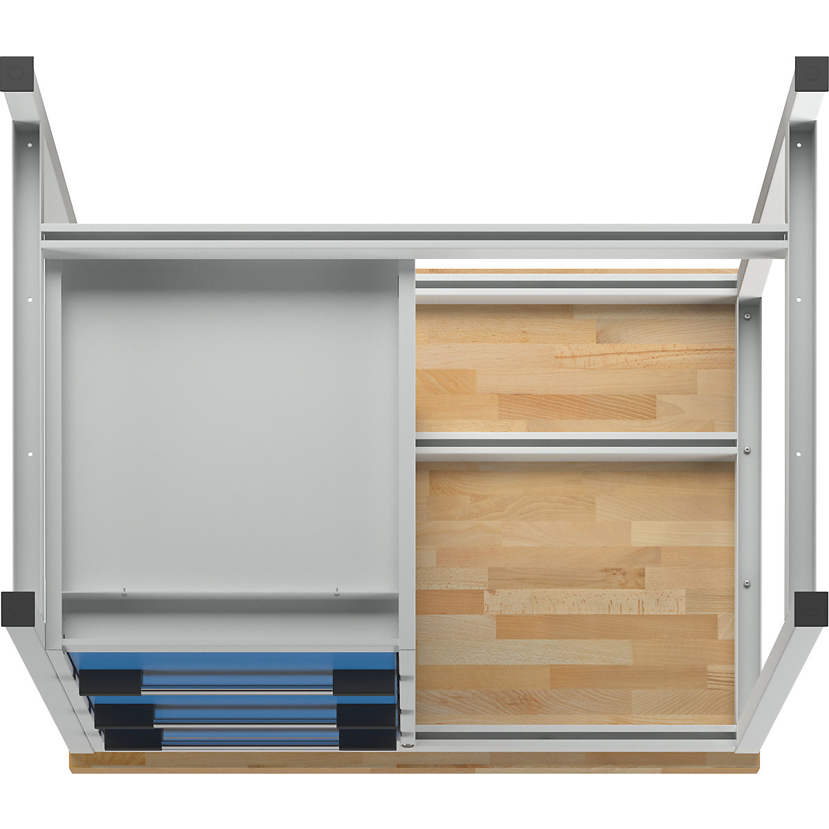 Bancada de trabalho, estrutura modular série 8000 – eurokraft pro (Imagem do produto 6)-5