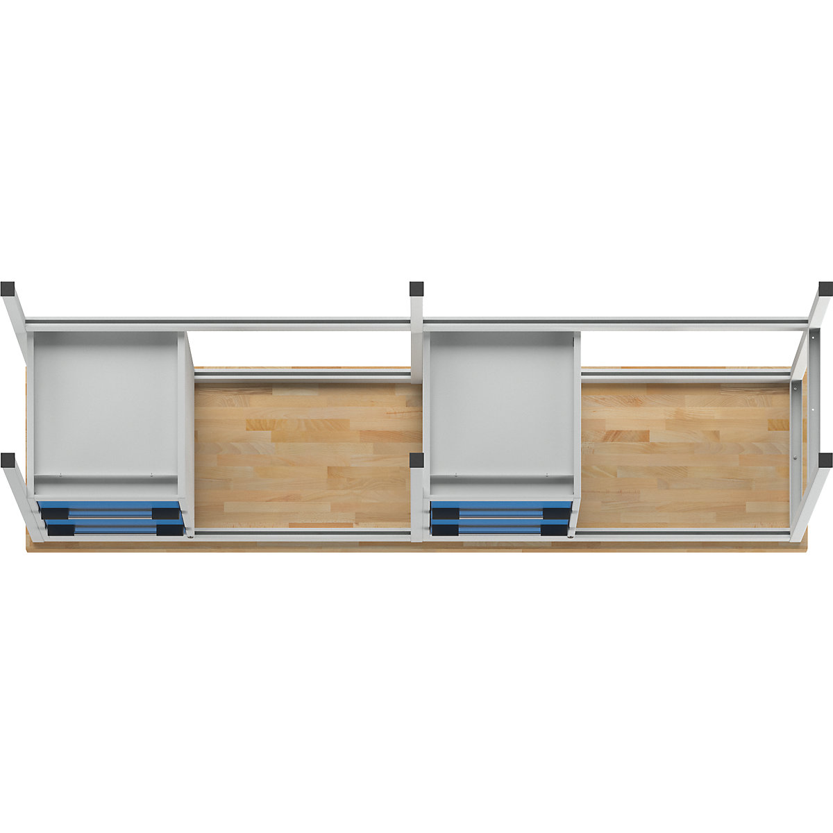 Bancada de trabalho, estrutura modular série 8000 – eurokraft pro (Imagem do produto 4)-3