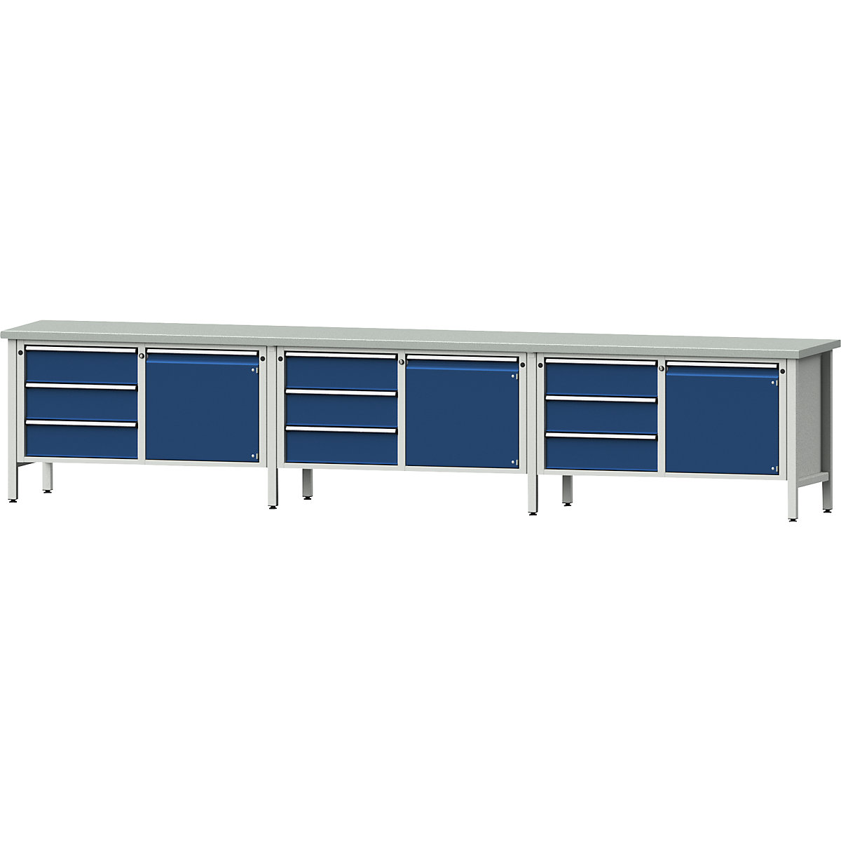 Bancada de trabalho extra larga, estrutura modular – ANKE