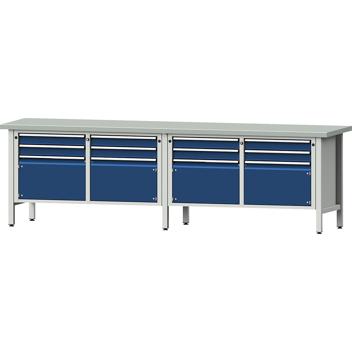 Largura da bancada de trabalho 2800 mm, estrutura modular – ANKE