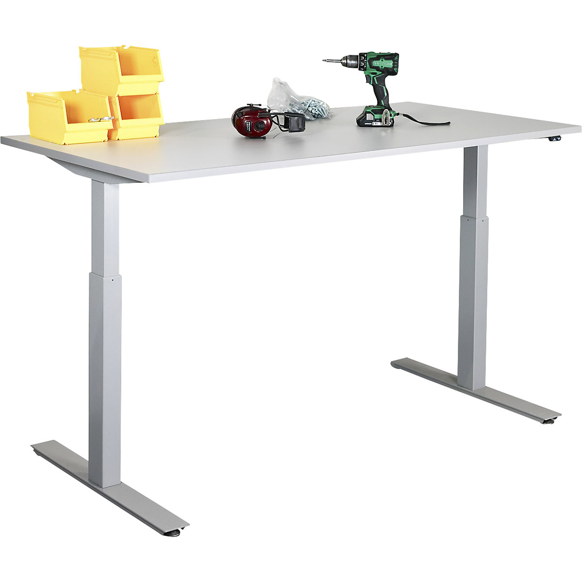Mesa de trabalho, regulação elétrica da altura – eurokraft basic (Imagem do produto 2)-1