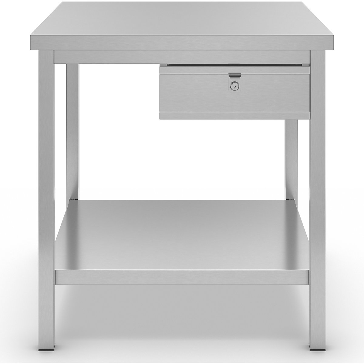 Mesa de trabalho em aço inoxidável – eurokraft basic (Imagem do produto 2)-1