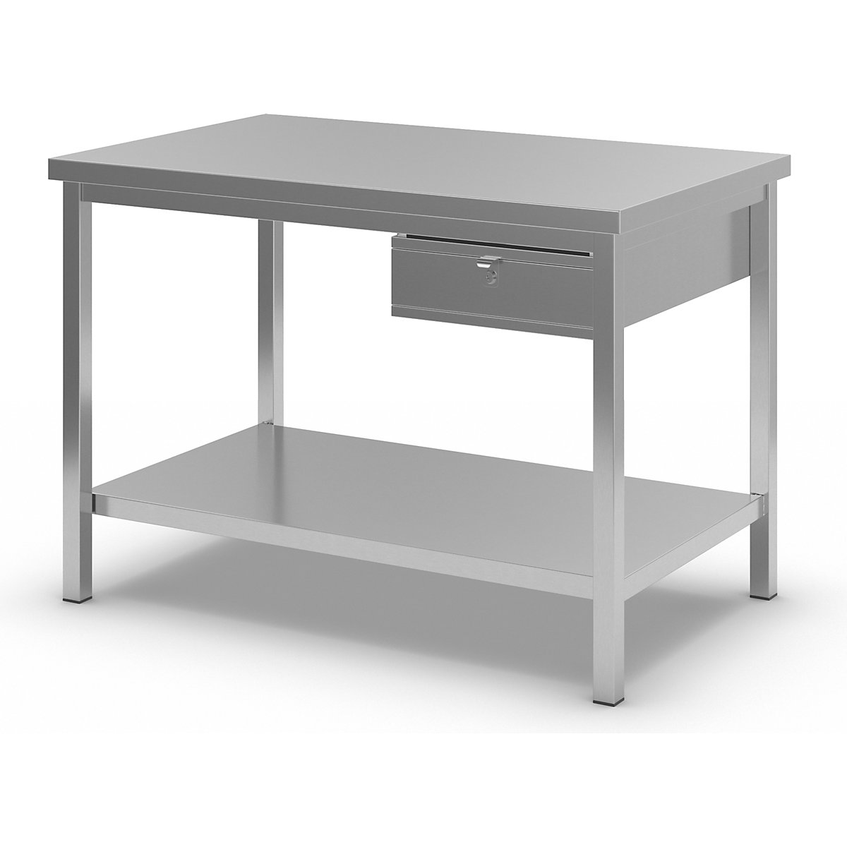 Mesa de trabalho em aço inoxidável – eurokraft basic (Imagem do produto 4)-3