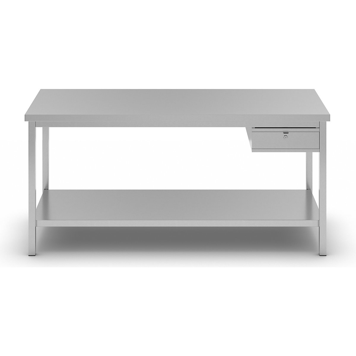 Mesa de trabalho em aço inoxidável – eurokraft basic (Imagem do produto 2)-1