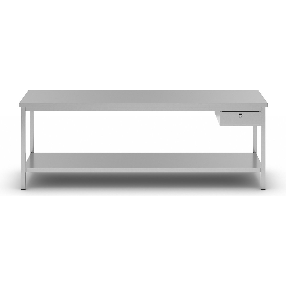 Mesa de trabalho em aço inoxidável – eurokraft basic (Imagem do produto 2)-1