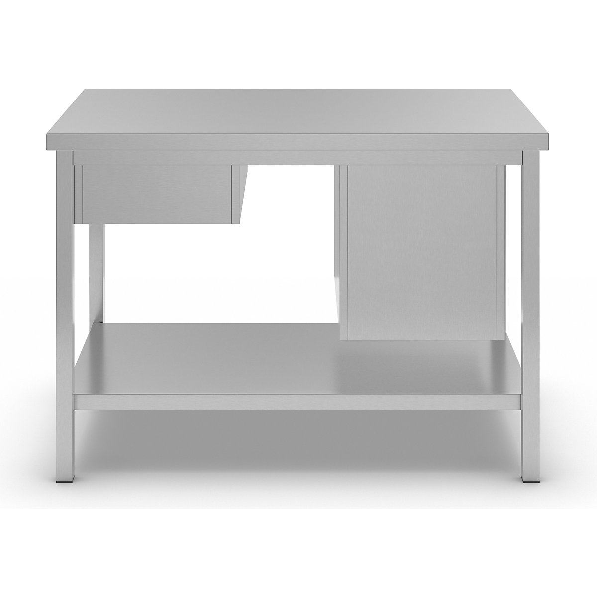 Mesa de trabalho em aço inoxidável – eurokraft basic (Imagem do produto 2)-1