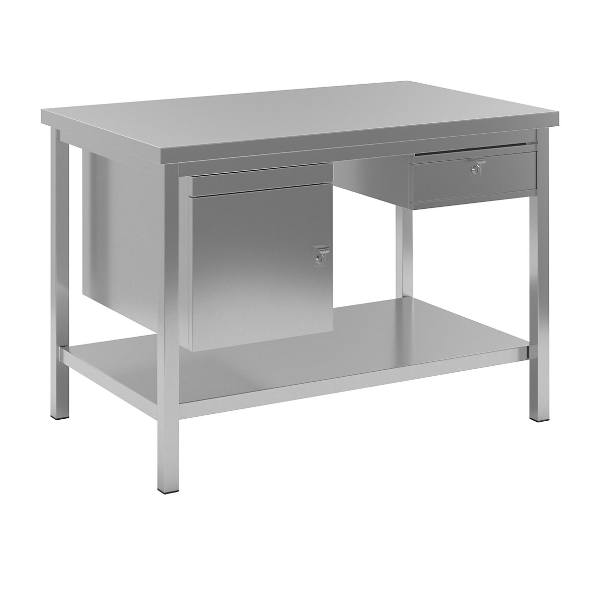 Mesa de trabalho em aço inoxidável – eurokraft basic