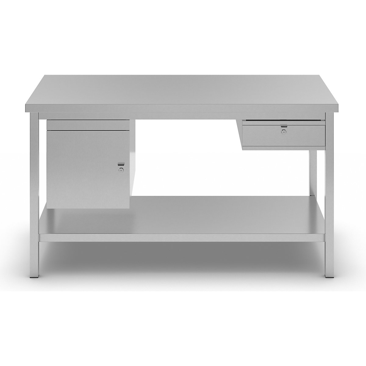 Mesa de trabalho em aço inoxidável – eurokraft basic (Imagem do produto 2)-1