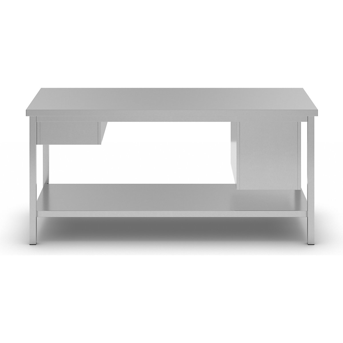 Mesa de trabalho em aço inoxidável – eurokraft basic (Imagem do produto 4)-3