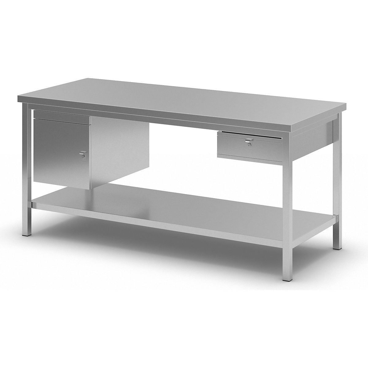 Mesa de trabalho em aço inoxidável – eurokraft basic (Imagem do produto 5)-4
