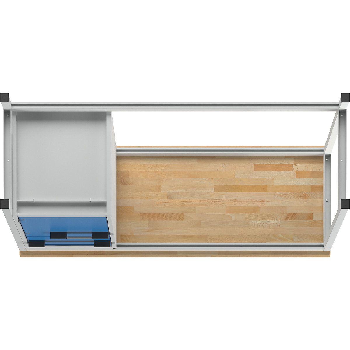 Banco da lavoro, struttura a telaio serie 8000 – eurokraft pro (Foto prodotto 7)-6