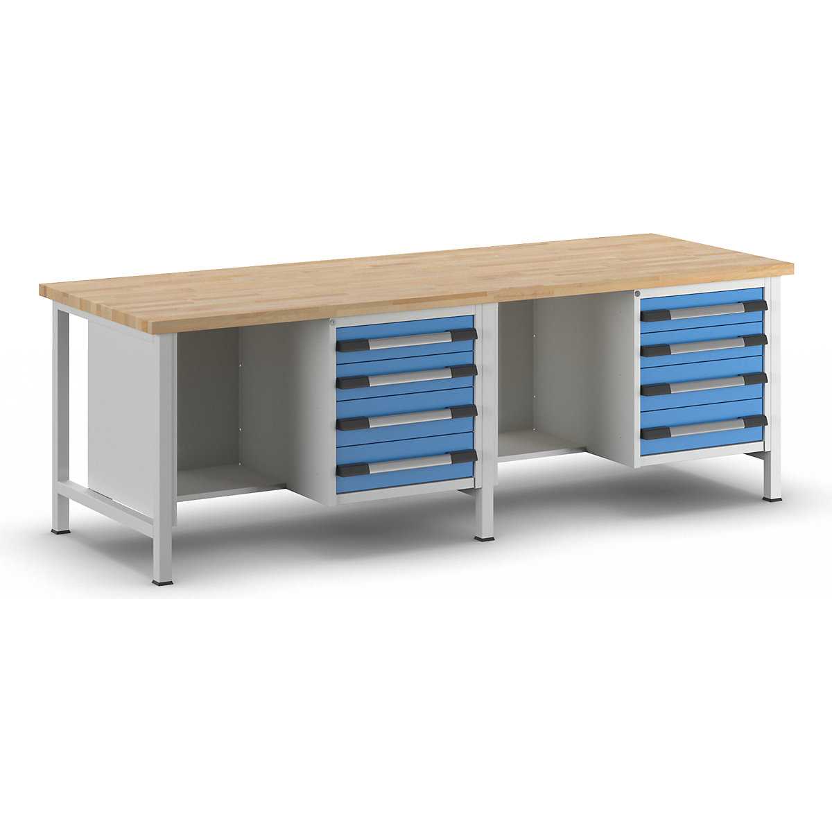 Banco da lavoro, struttura a telaio serie 8000 – eurokraft pro