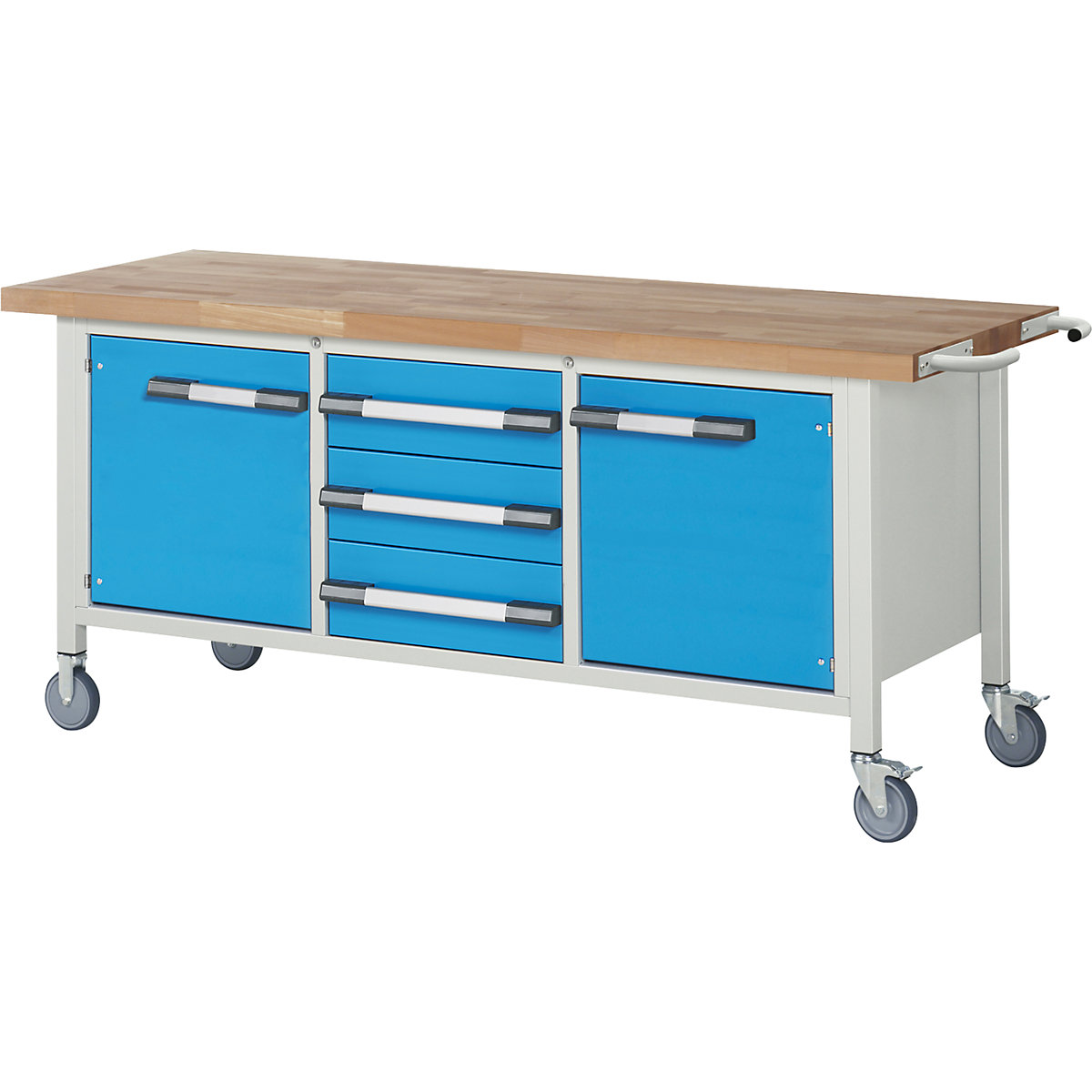 Banco da lavoro mobile Serie 8000, struttura a telaio - eurokraft pro