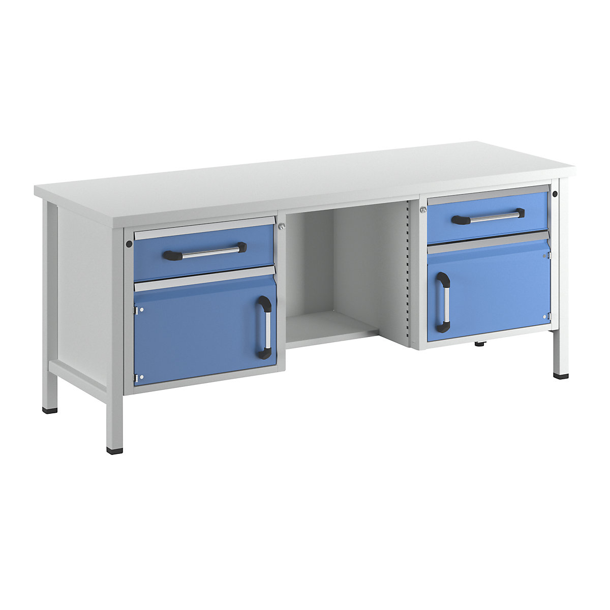 Banco de trabajo, bastidor modular &ndash; eurokraft pro