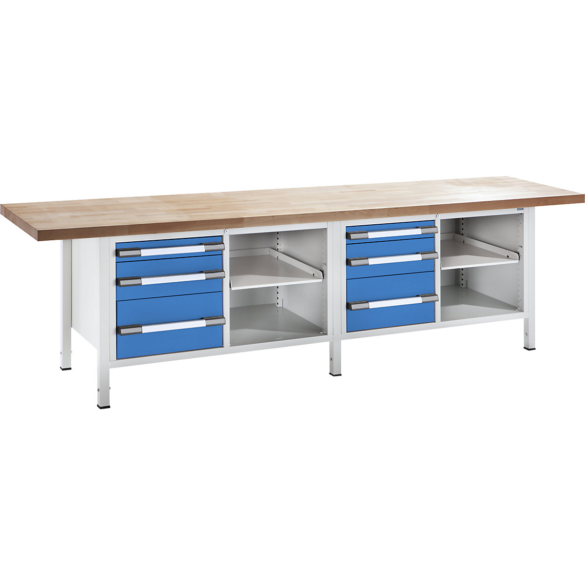 Banco de trabajo de altura regulable, bastidor modular &ndash; eurokraft pro