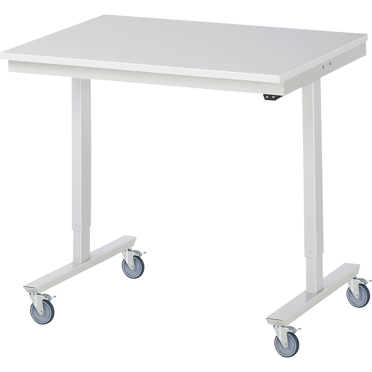 Mesa de trabajo de altura regulable eléctricamente, rodante &ndash; RAU