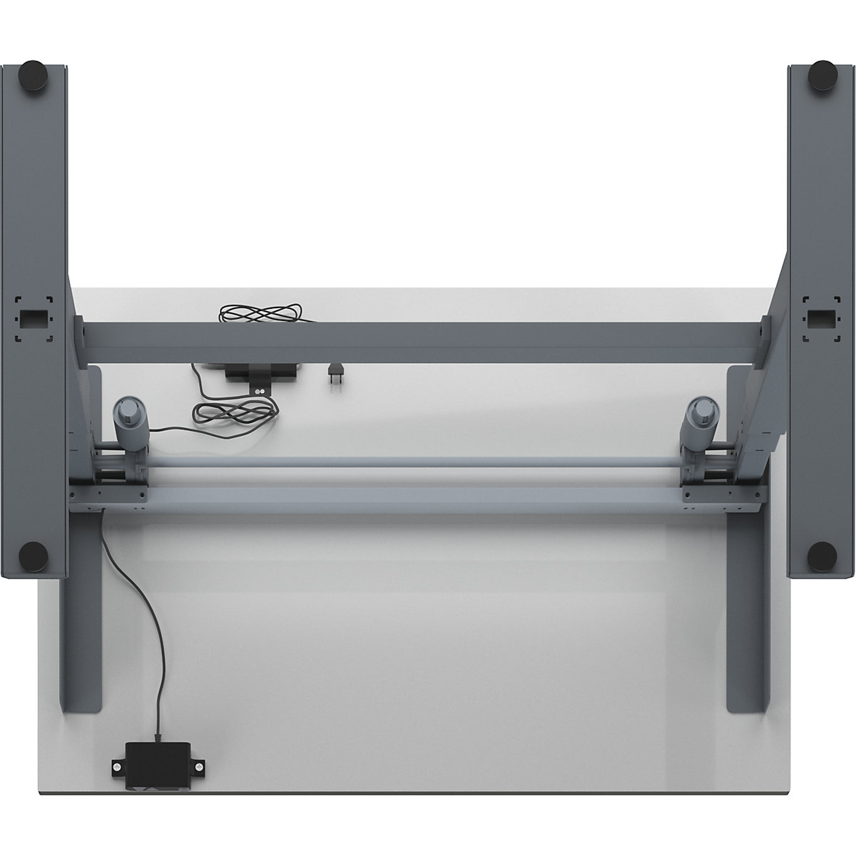 Mesa de trabajo de altura regulable eléctricamente, carga máx. 200 kg – eurokraft pro (Imagen del producto 4)-3