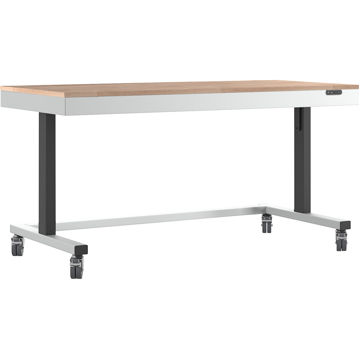 Mesa de trabajo de altura regulable eléctricamente – eurokraft pro (Imagen del producto 3)-2