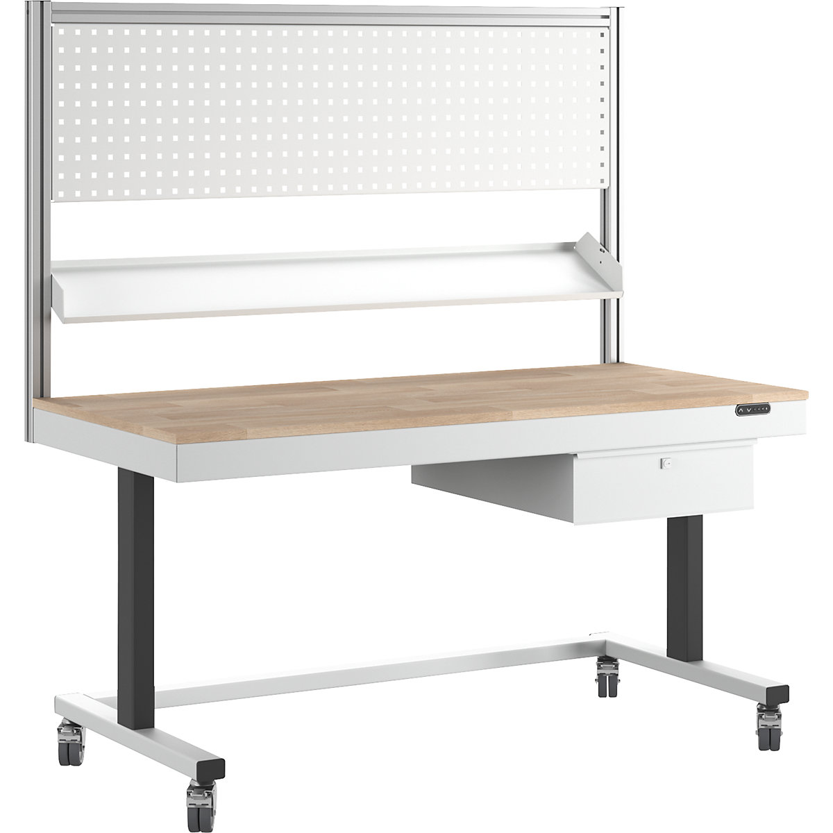 Mesa de trabajo de altura regulable eléctricamente – eurokraft pro (Imagen del producto 9)-8