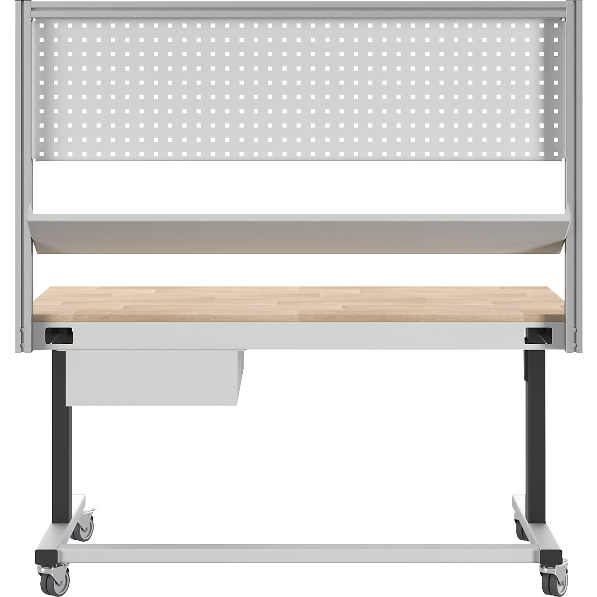 Mesa de trabajo de altura regulable eléctricamente – eurokraft pro (Imagen del producto 11)-10