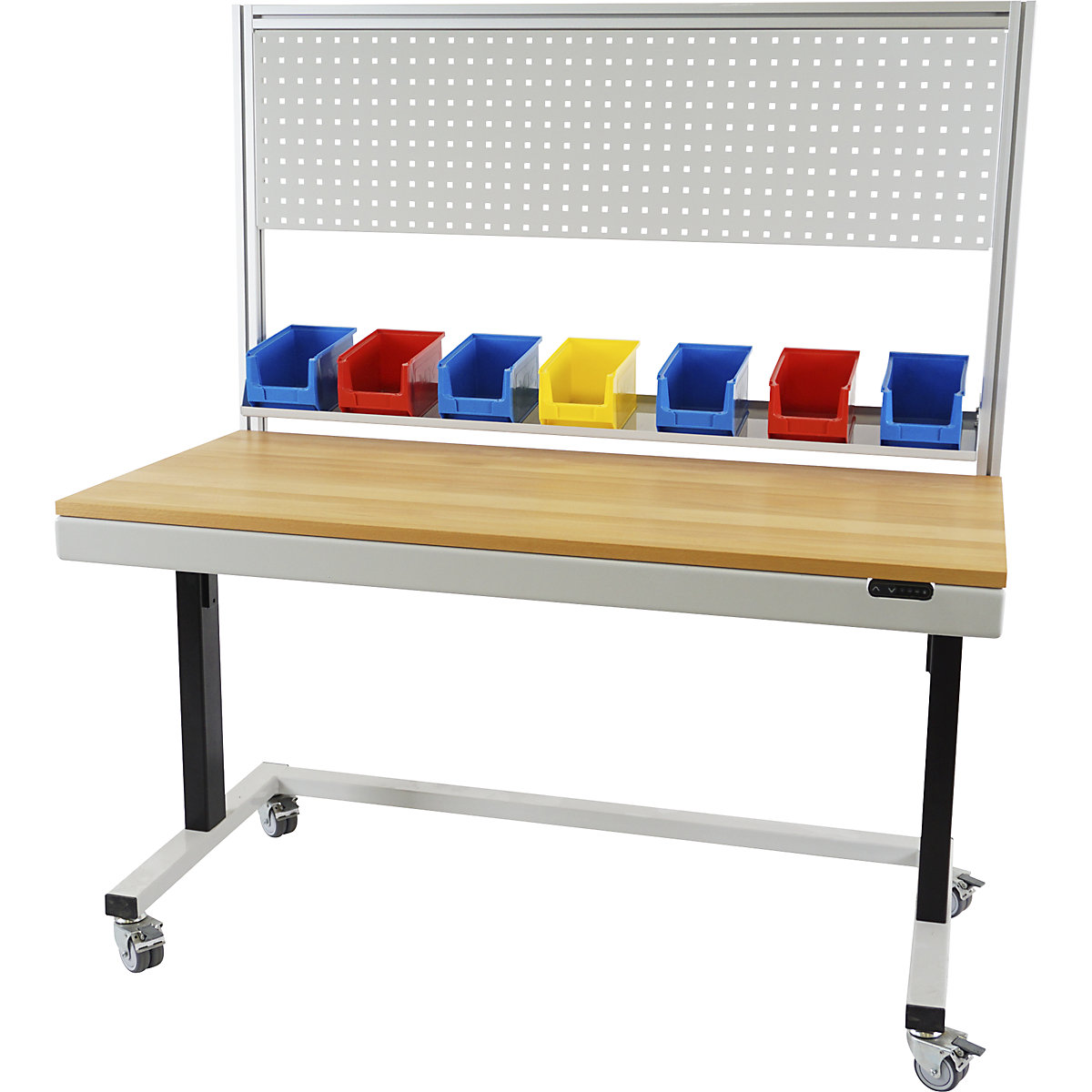 Mesa de trabajo de altura regulable eléctricamente – eurokraft pro (Imagen del producto 16)-15