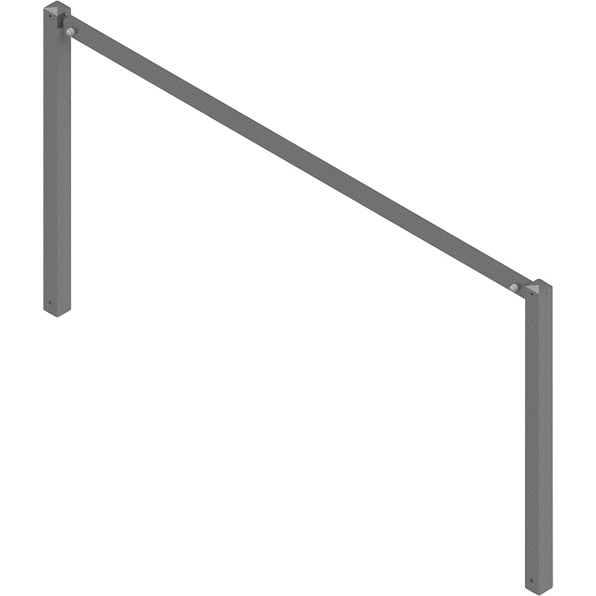 Access barrier, bolt-together, with top rail, hot dip galvanised, width 2000 mm-3